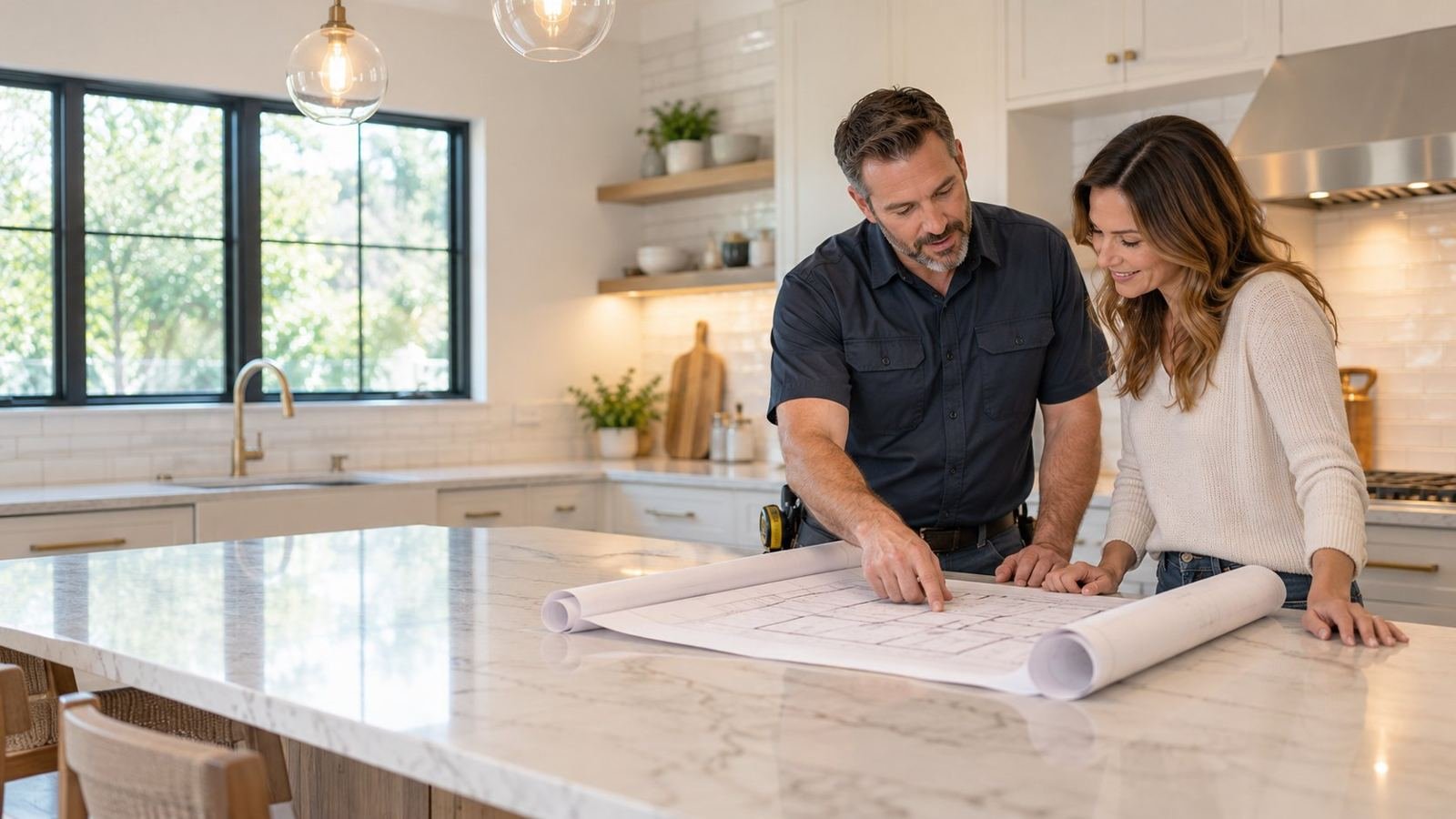 Remodeling professional at work